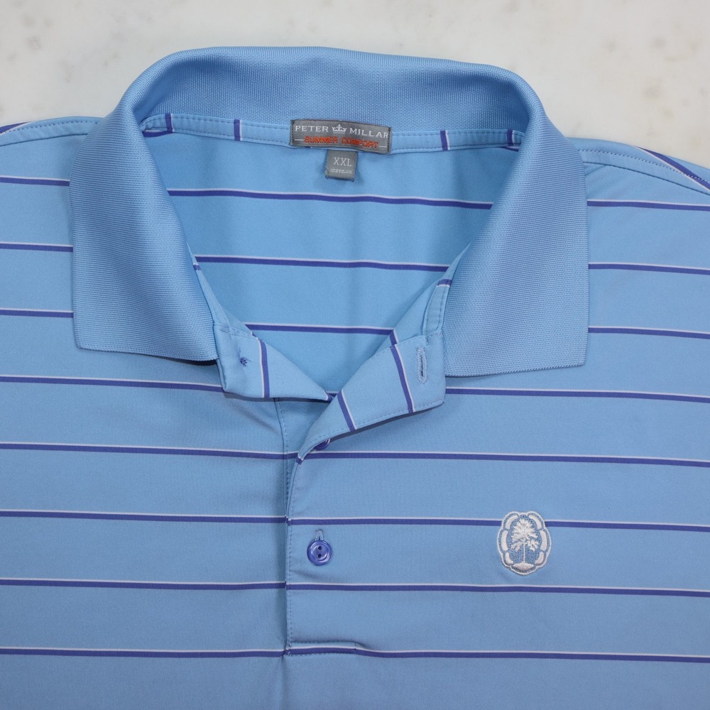Peter Millar Summer Comfort Metedeconk National Golf Club Polo XXL Blue Golf